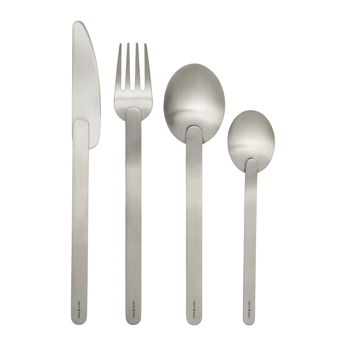 Ferm Living Stelo Bestekset - 4st. - Brushed Stainless Steel