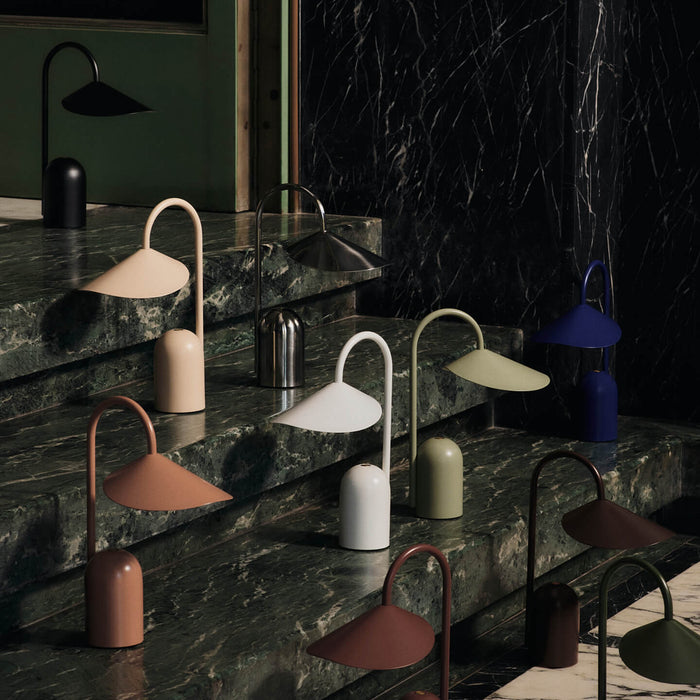 Ferm Living Arum Oplaadbare Tafellamp - Zilver