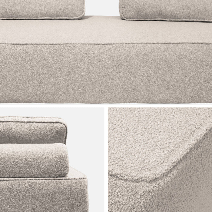 sweeek - Fauteuil in boucléstof 2 zitplaatsen