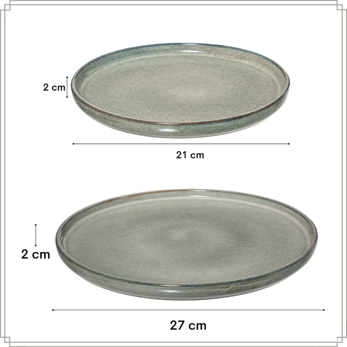 OTIX Serviesset 12-delig Bordenset 6-persoons Ontbijtborden Dinerbo...