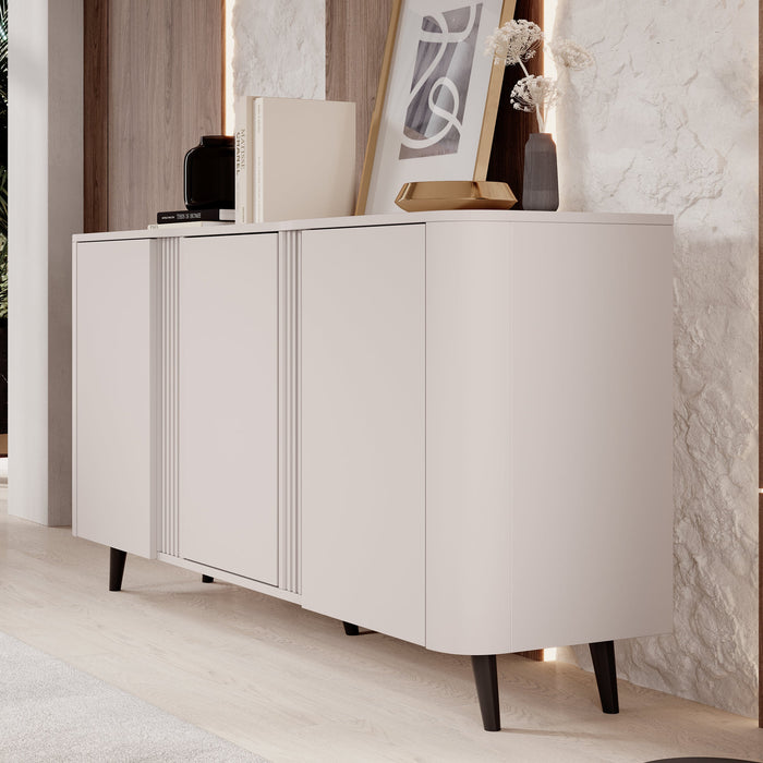 Meubella - Dressoir Veda - Beige - 150 cm