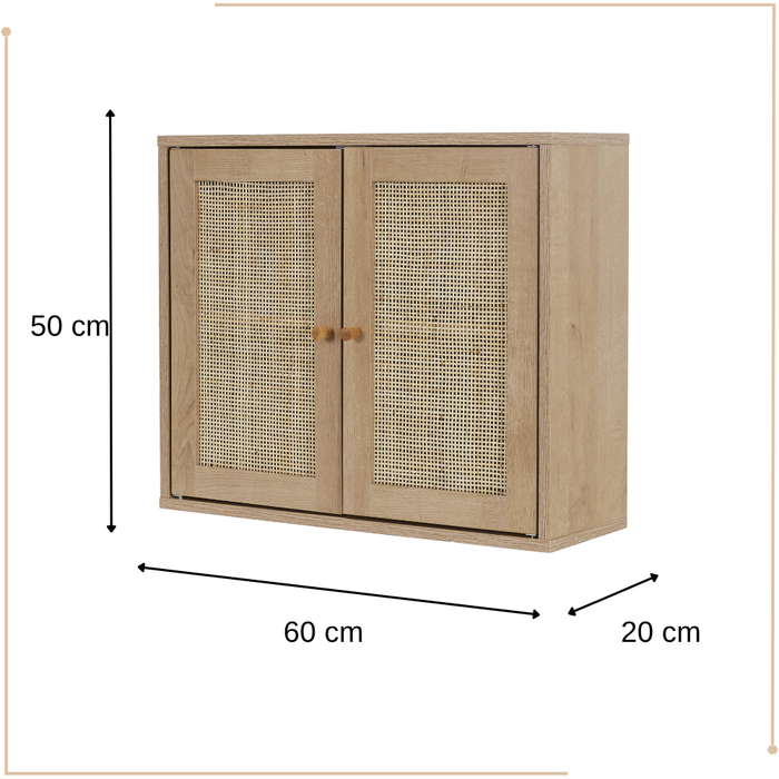 MISOU Bali Wandkastje Ophangbaar Zwevend Nachtkastje Wandkast Woonk...