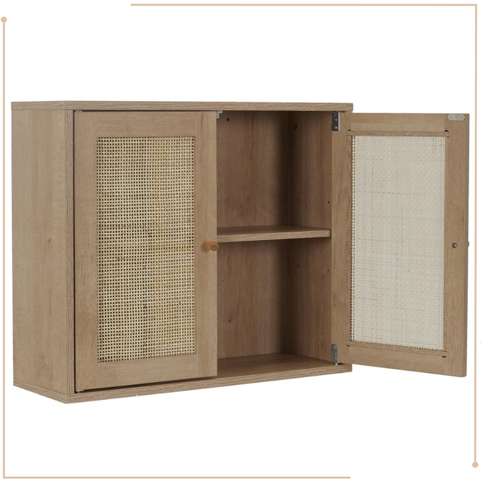 MISOU Bali Wandkastje Ophangbaar Zwevend Nachtkastje Wandkast Woonk...