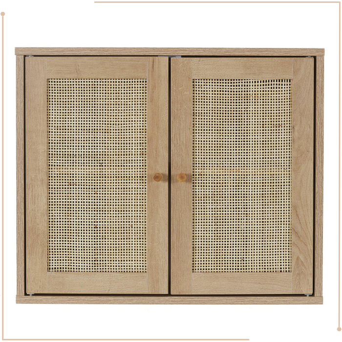 MISOU Bali Wandkastje Ophangbaar Zwevend Nachtkastje Wandkast Woonk...