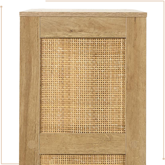 MISOU Bali Wandkast Open Vakkenkast met 9 Vakken Kast Rotan Hout Op...