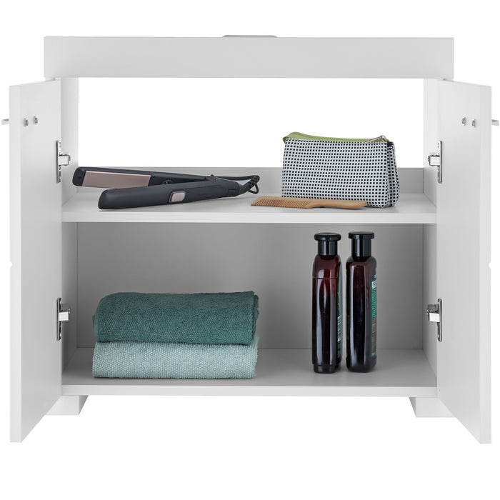 tectake® Wastafelonderkast Idris, 2 vakken, draagkracht 35 kg