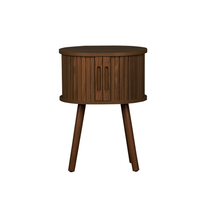 sweeek - Scandinavisch nachtkastje hout decor 2 schuifdeuren (set van