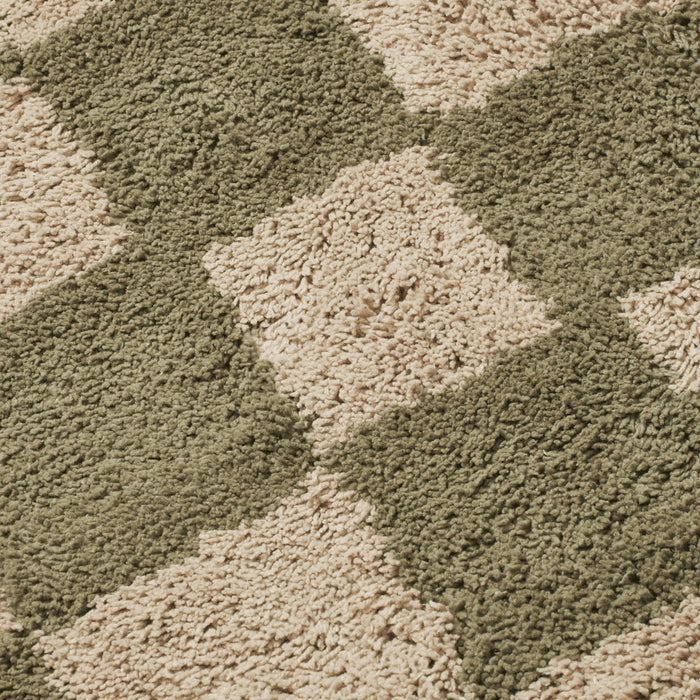 Ferm Living Mara Vloerkleed 80 x 150 cm - Elm Green / Warm Sand