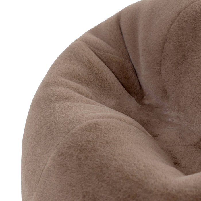 icon Kingston Zitzak - Fluffy Pluche Imitatiebont - Mocha