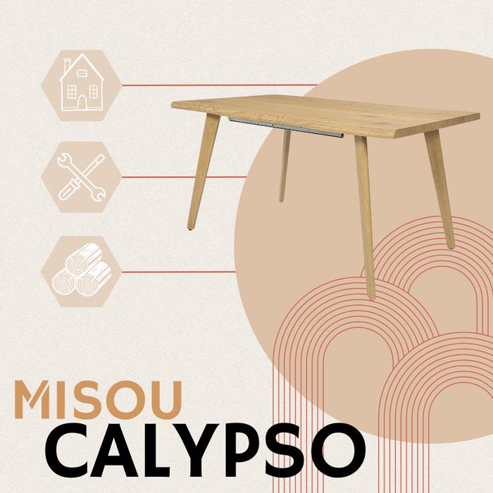 MISOU Calypso Uitschuifbare Eettafel 6 tot 8 Personen Tafel Uitschu...