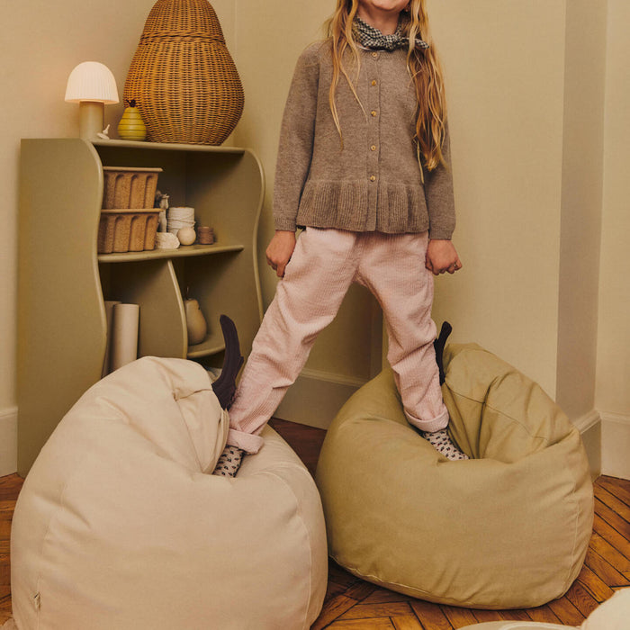 Ferm Living Pear Bean Poef - Elm Green