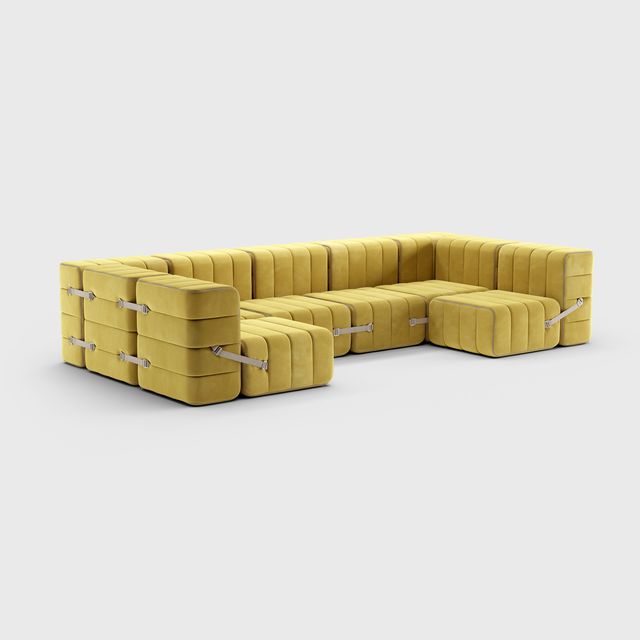 Curt-Set 15 - e.g. Flexibele U-bank - Barcelona - Geel