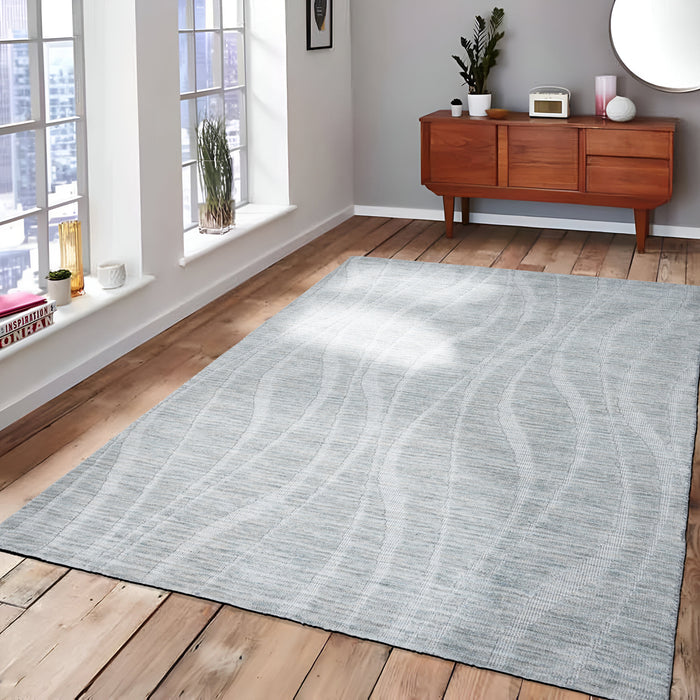 Velaar Machinaal Gemaakt Micro-Polyester Grijs Vloerkleed, 160x230 cm.