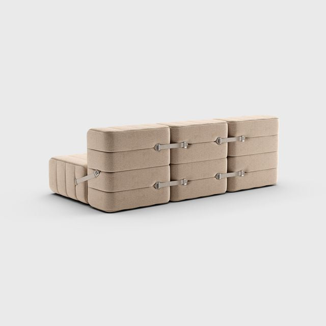 Curt-Set 6 - e.g. Flexibele 3-zitter - Dama - 0029 (Beige | Grijs)