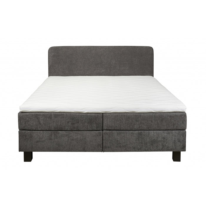 Boxspring Bilbao - Zwart|Antraciet|Grijs - Textiel