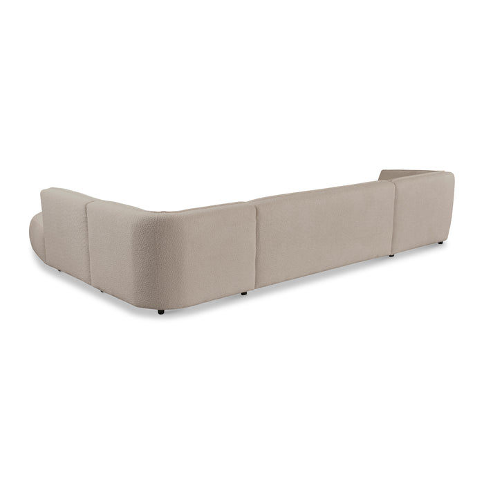 by fonQ Soft U-bank Rechts - Bouclé - Greige