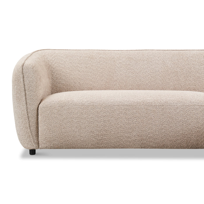 by fonQ Soft Hoekbank Rechts - Open Eind - Bouclé - Greige