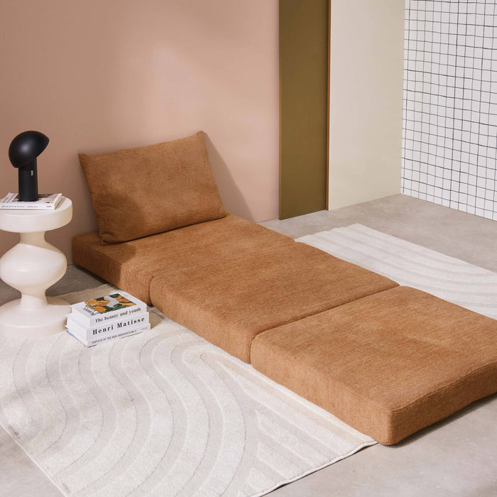 sweeek - Slaapfauteuil convertible chenille stof 1 plaats