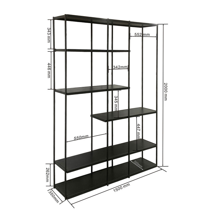 Bookshelf Oslo zwart 200x150cm Kare Design
