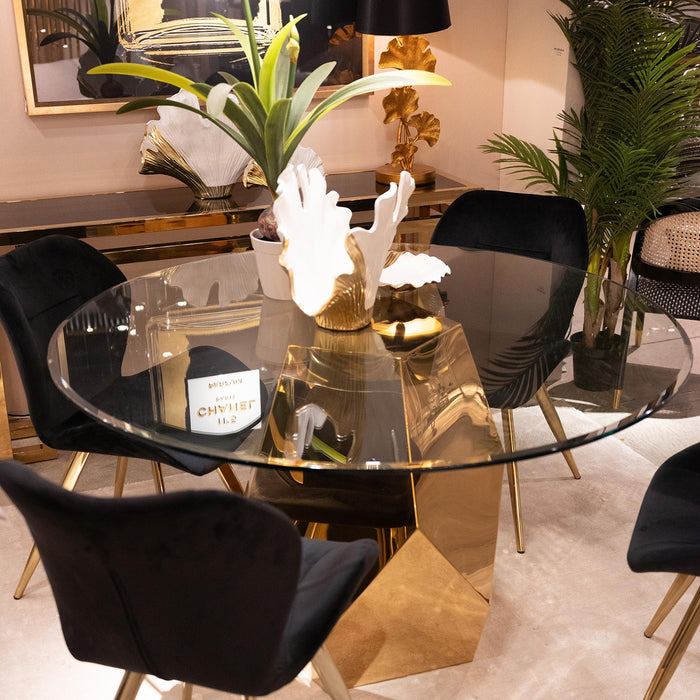 Kare Design Ricchezza Eettafel - goud - Ø130cm