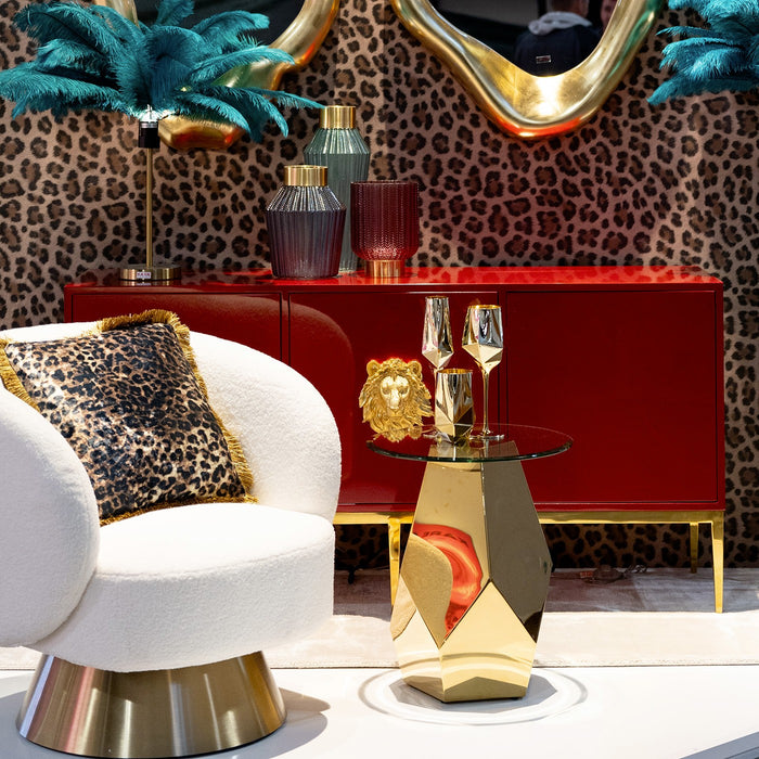 Kare Design Ricchezza Bijzettafel - goud - Ø45cm