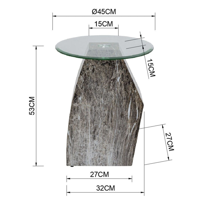 Kare Design Rocky Bijzettafel - Ø45cm