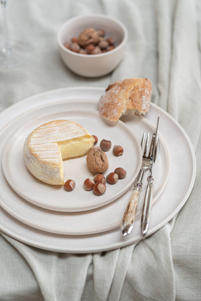 J-Line bord Marie - keramiek - creme - large - 6 stuks