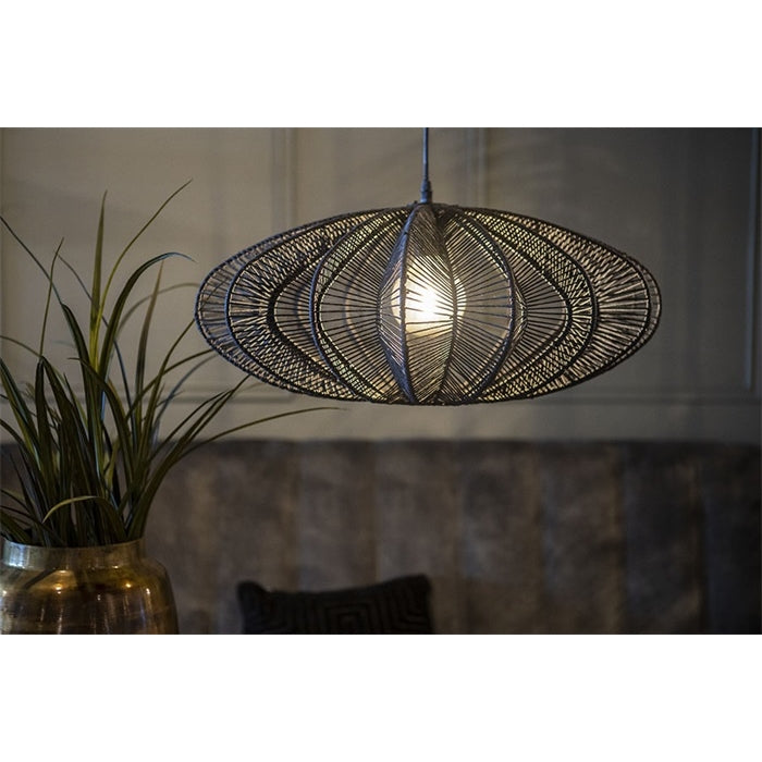 Vtw Living - Sfeervolle hanglamp - Slaapkamer Lamp - Zwart - 60 cm
