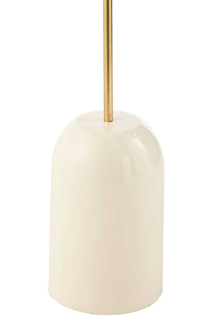 J-Line bijzettafel Schijf - metaal - wit|goud