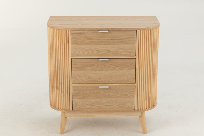 J-Line kast Rond - dennenhout - naturel - large