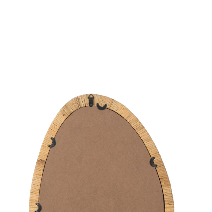 J-Line spiegel Paille - jute|glas - naturel - small - 54 x 46.5 cm