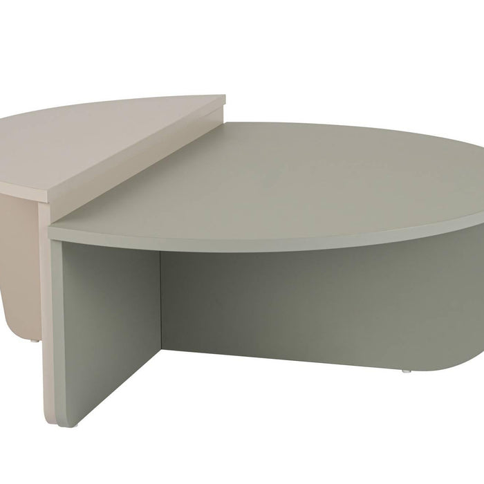 Calicosy - Set van 2 salontafels B90 cm - ORION - Groen en grijs