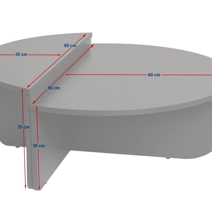 Calicosy - Set van 2 salontafels B90 cm - ORION - Groen en grijs