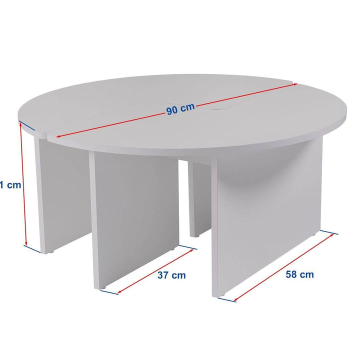 Calicosy - Set van 2 Salontafels MOIRA - B90 cm - Eikenlook