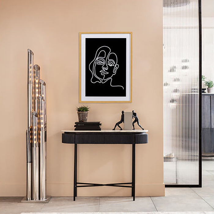 Schilderij Faccia Arte vrouw zwart en wit 60x80cm Kare Design