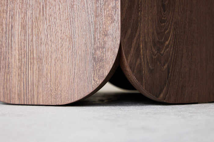 Rebellenclub Yune Salontafel - ø80 cm - Bruin