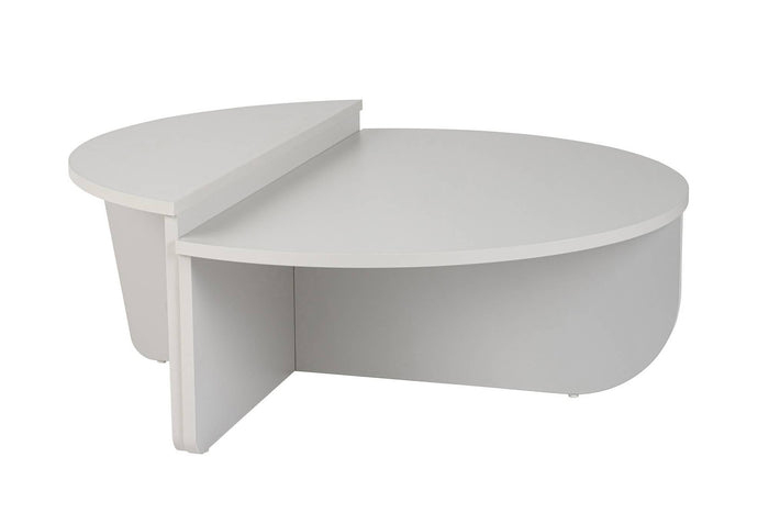 Giga Meubel - Salontafel Rond Wit - 90x60x30 - Orion