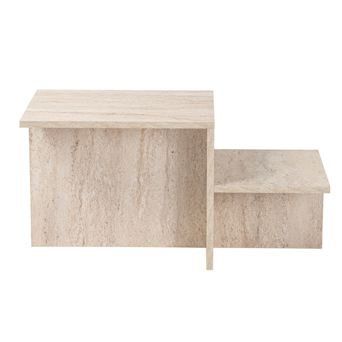 Giga Meubel - Salontafel Travertin Hout - 80x40x40cm - Harmony