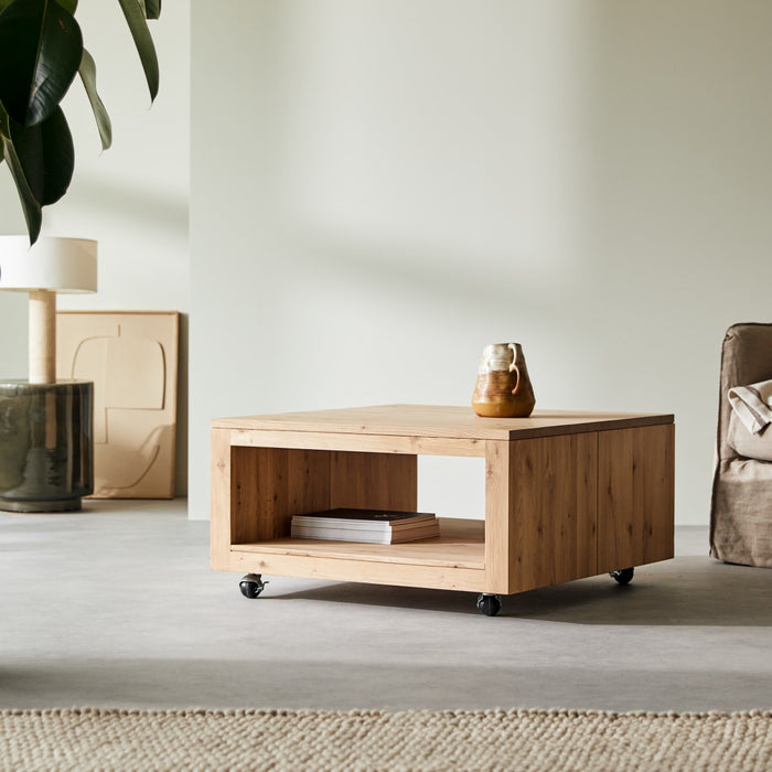 Tikamoon - Anoa - Massief eiken vierkante salontafel