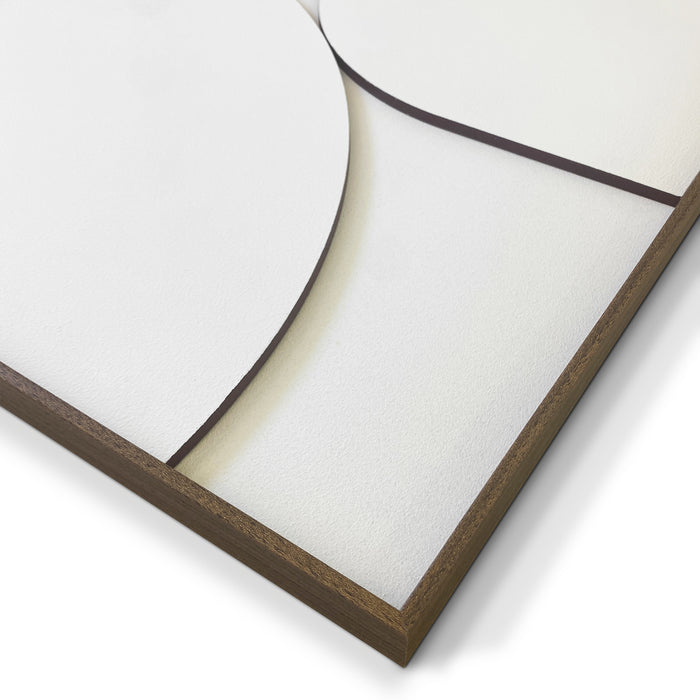 by fonQ Raised Abstraction Schilderij - Balanced - 40 x 118 cm - Bordeaux / Walnoot