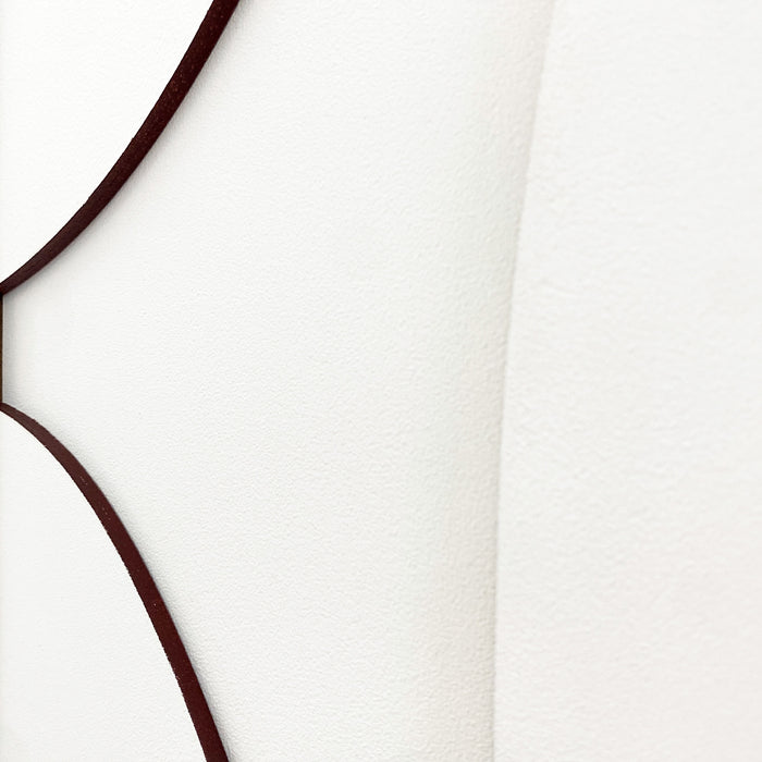 by fonQ Raised Abstraction Schilderij - Connection - 40 x 118 cm - Bordeaux / Walnoot