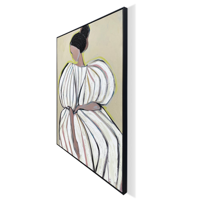 by fonQ Shy Layers Schilderij 78 x 100 cm - Zwart