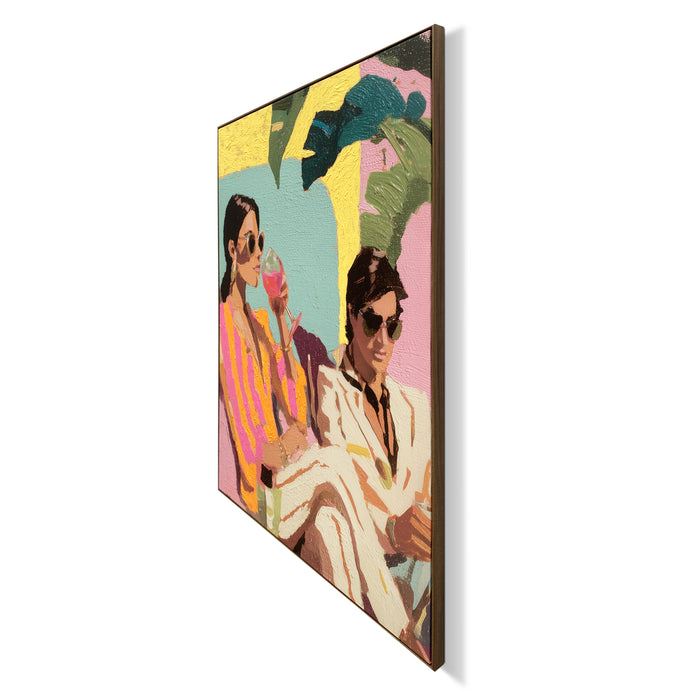 by fonQ Vintage Voyage Schilderij 100 x 120 cm - Walnoot