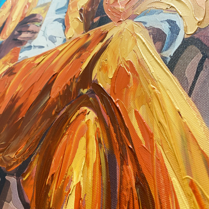 by fonQ Tropic Gent Schilderij 100 x 120 cm - Walnoot