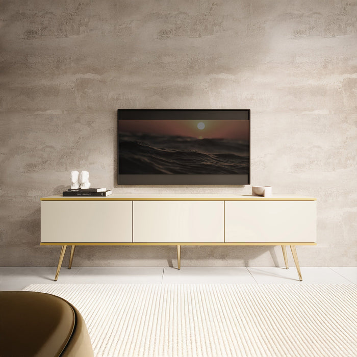 Meubella - TV-Meubel Orleans - Beige - 175 cm - Staand