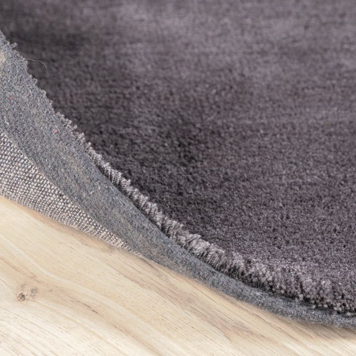 Rebellenclub Bramming Vloerkleed Rond ø200 - Donker grijs