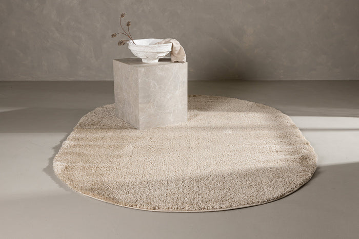 Rebellenclub Dorris Vloerkleed Ovaal 340x240- Beige