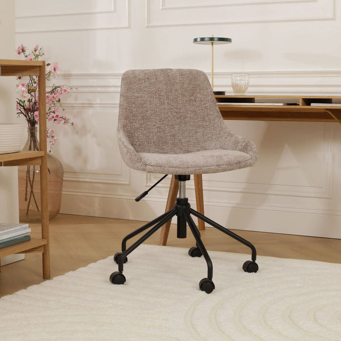 Nolon Nout-Isa Bureaustoel Bruin - Stof - Zwart Onderstel