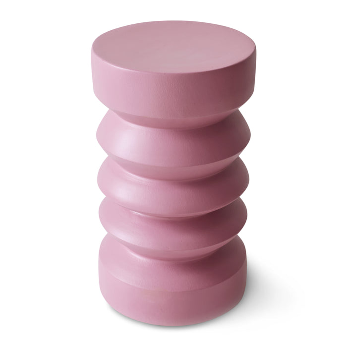 HKliving Stoneware Bijzettafel Ø 23 cm - Rouge