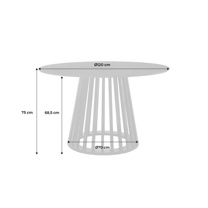 sweeek - Eettafel met houteffect, sparrenhouten poten, 4 zitplaatsen